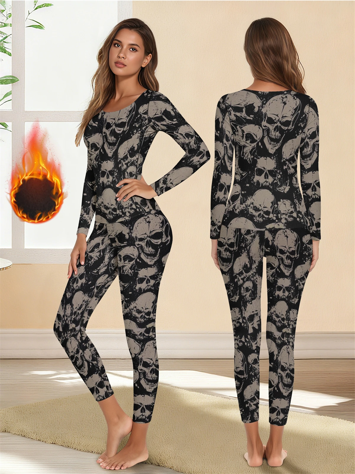 

1 комплект, теплое термобелье, сексуальное женское нижнее белье, длинные кальсоны, женские комплекты в форме, женская термоодежда со средним воротником