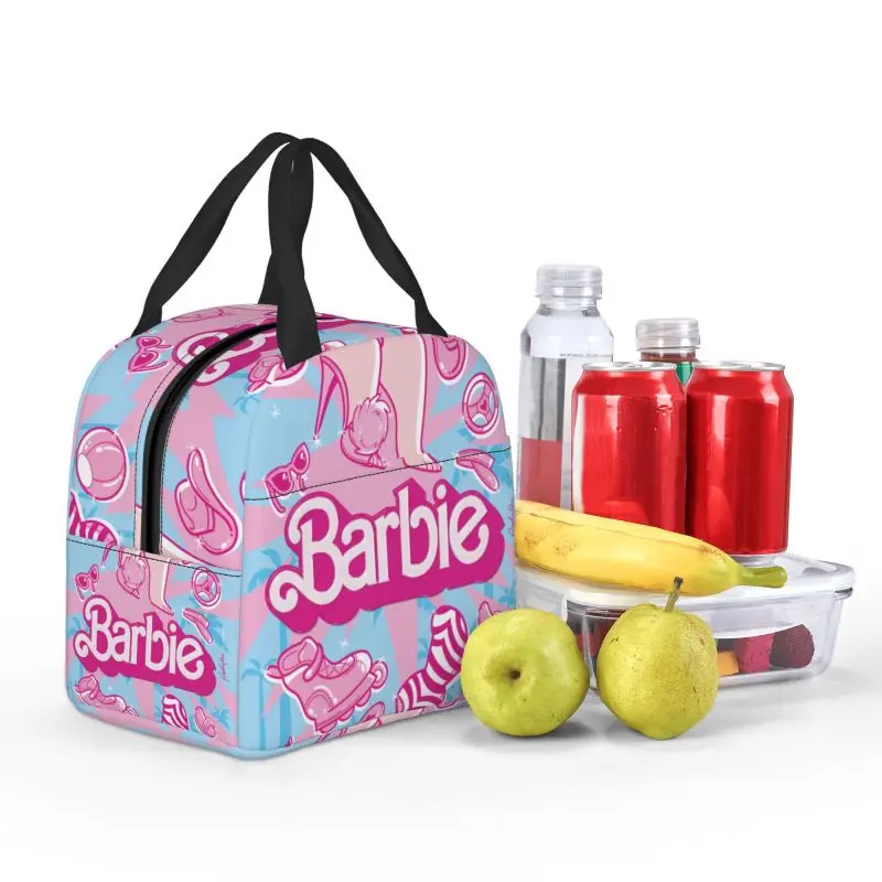 Borsa per il pranzo Barbie borsa per il pranzo isolata termicamente a tenuta stagna per le donne bambini della scuola bambini spiaggia campeggio