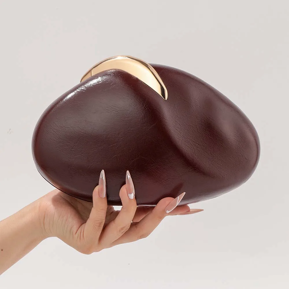 

Women Unique Artistic Evening Clutch Elegant Minimalist Architectural Statement Classy Refined For Dinner Party Banquet Wedding