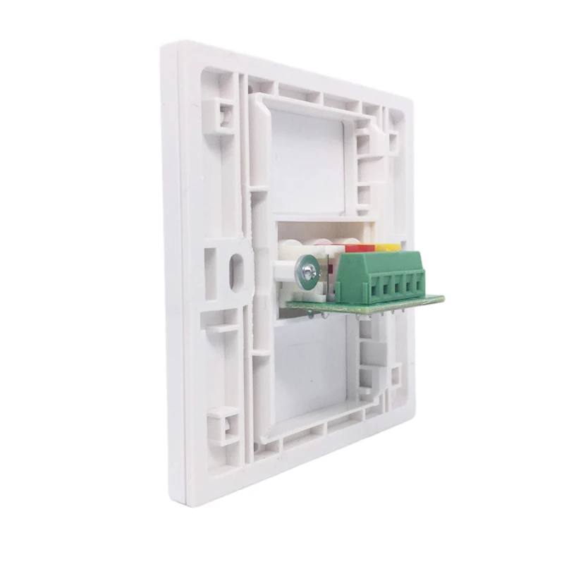 Yellow Red White RCA Plug Wall Panel 3RCA Component Composite Video Audio Socket Frame Socket AV Outlet Faceplate 86x86mm