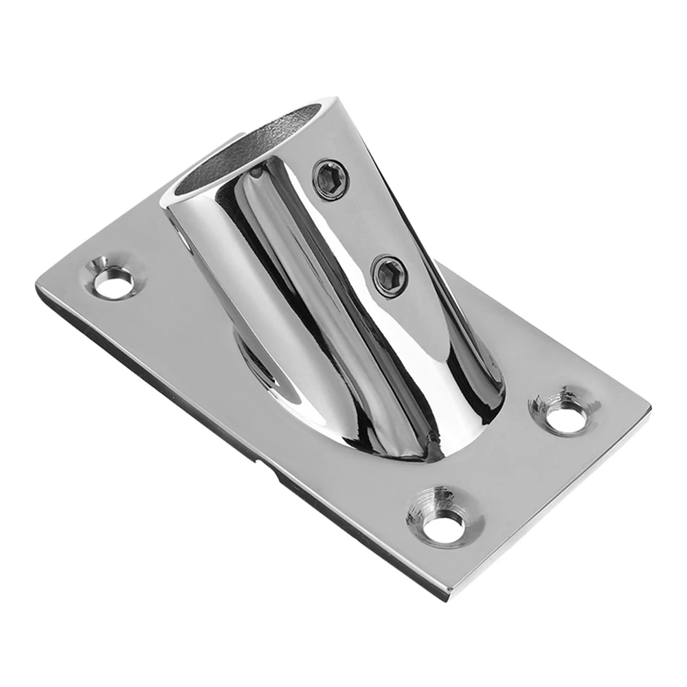 45° Boat 316 Stainless Steel 22/25mm Rectangular Base Tube Pipe Base Marine Fitting Handrail Accessories Boat Hardware