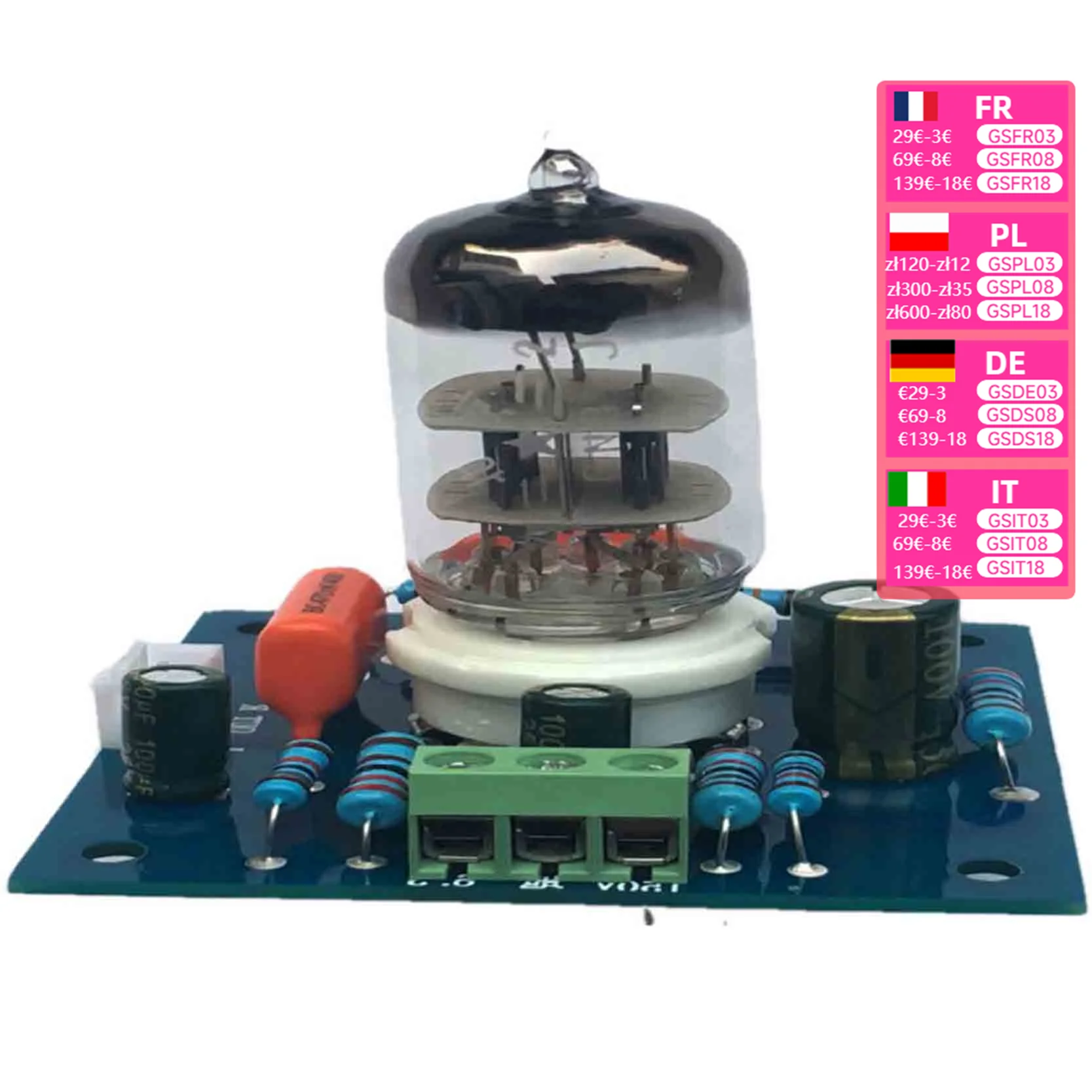 Tube Amplifier Circuit Board  6N3 Preamplifier     Power  Push