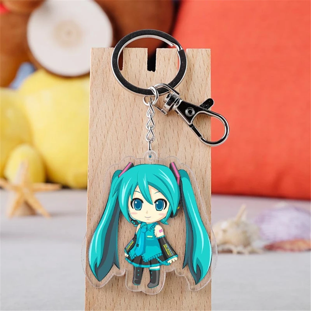 Anime Hatsune Miku LAITO MEIKO Kagamine Rin Len Cosplay Acrylic Key Chain Keychain Pendant Prop Accessories Gift