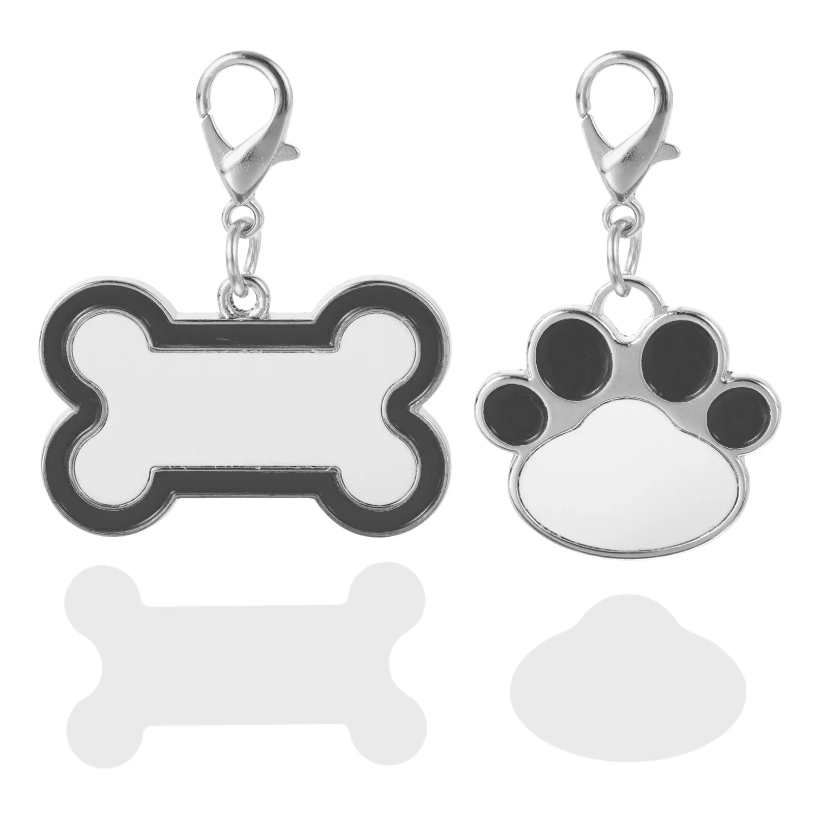 

2Pcs Blank Dog Tags Metal Pet Id Tag for Personalized Engraving Sublimation DIY Name Tag Craft Pendant for Dogs Cats Small Pets