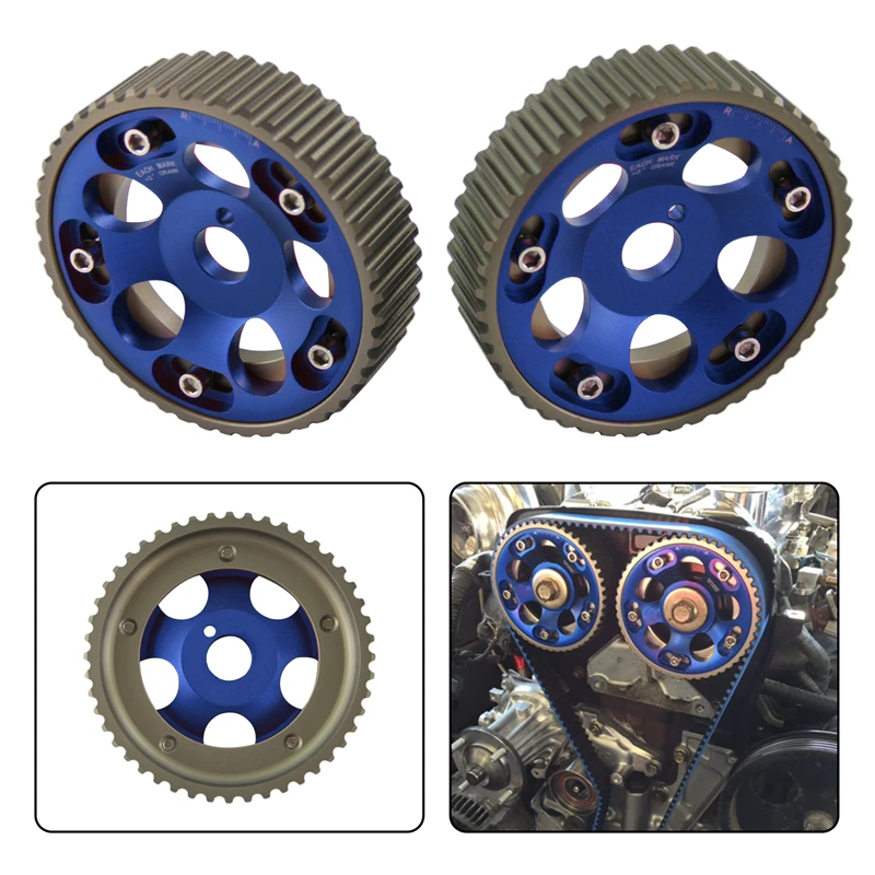 2PCS Adjustable Cam Gears Pulleys for Toyota Supar Chaser Creasta Crown Mark II Soarer Verossa 1JZ-GTE 2JZ-GTE