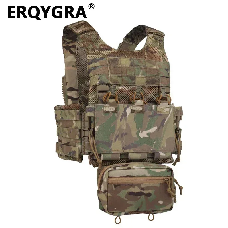 ERQYGRA Tactical Protective Vest CS Wargame Shooting Airsoft Hunting Equipment Adjustable Molle System Paintball Accessories