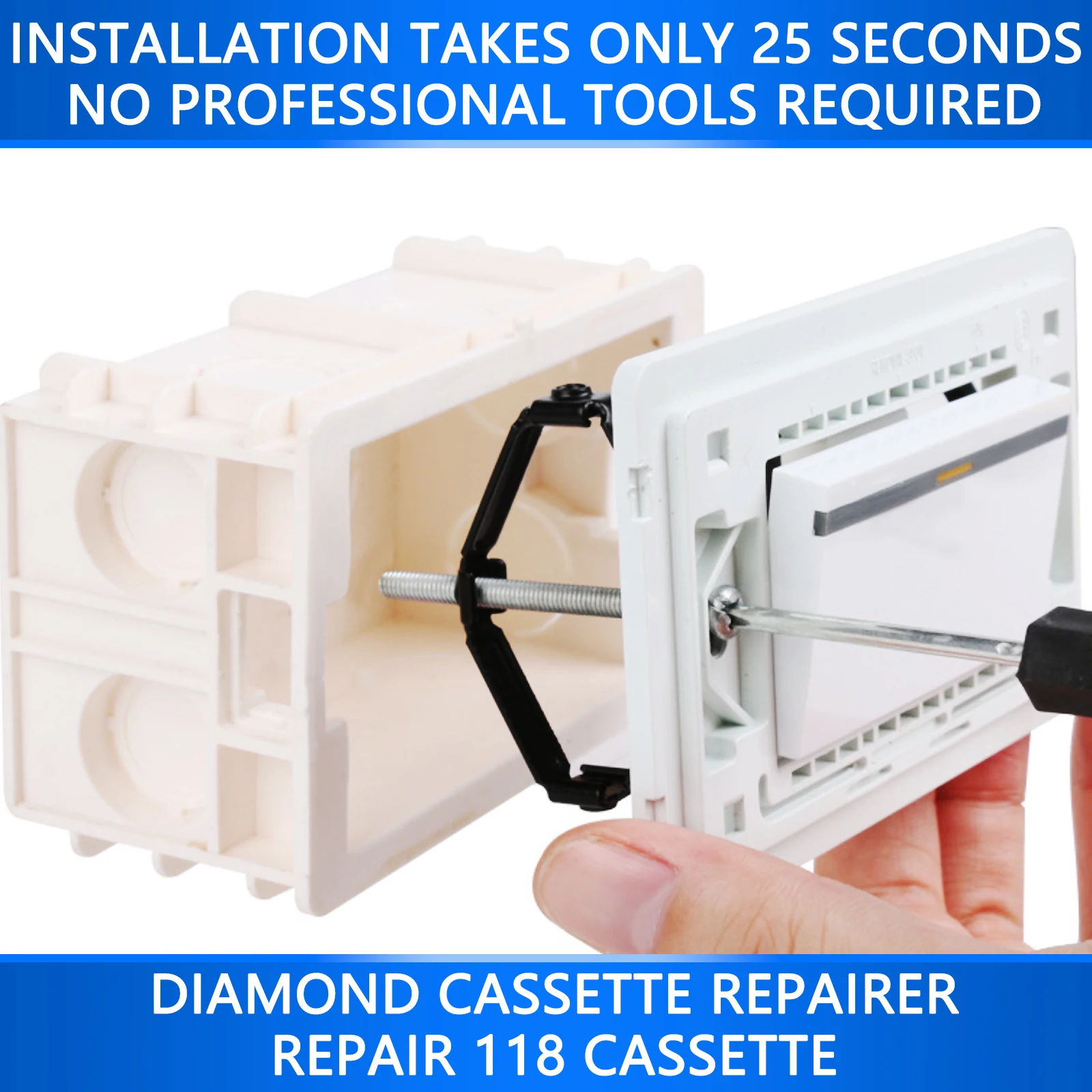 

Type 118 metal socket box seat fixed wall repairer support rod wall mounting box switch light socket electrical accessories