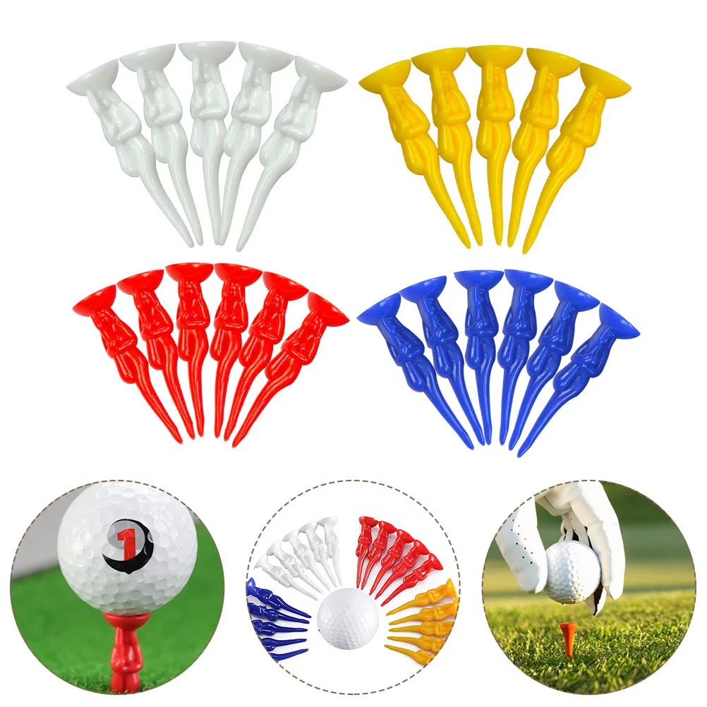 

24Pcs Golf Accessories Plastic Golf Tees Small Replaceable Spikes Reduced Club Face Contact Improve Swing Consistency Enhanced