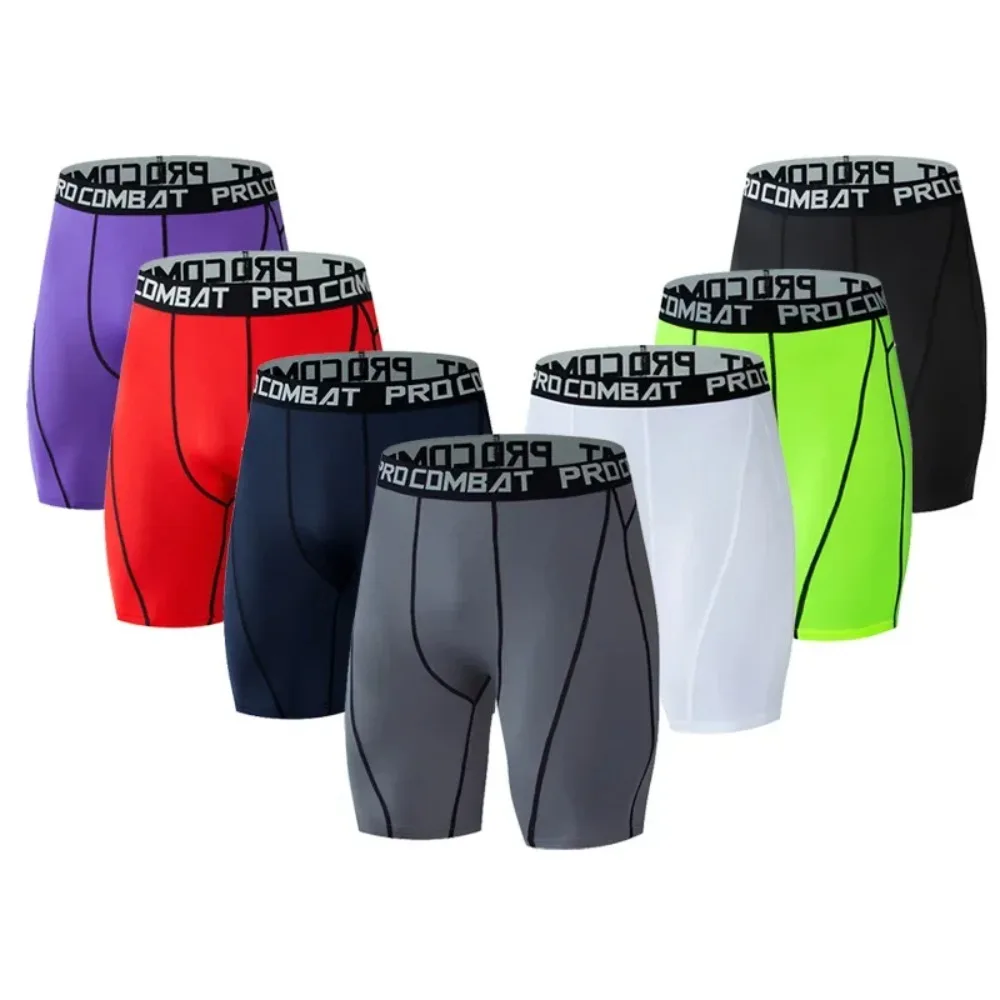 AliExpress NONE New men's sports fitness shorts fitness pants men's active muscle elastic compression socks fitness pants running pants cycling