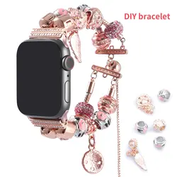DIY bracelet for Apple Watch model 44/45/41/40/49/42/ /38mm strap, personality fashion for iwatch series 987654321