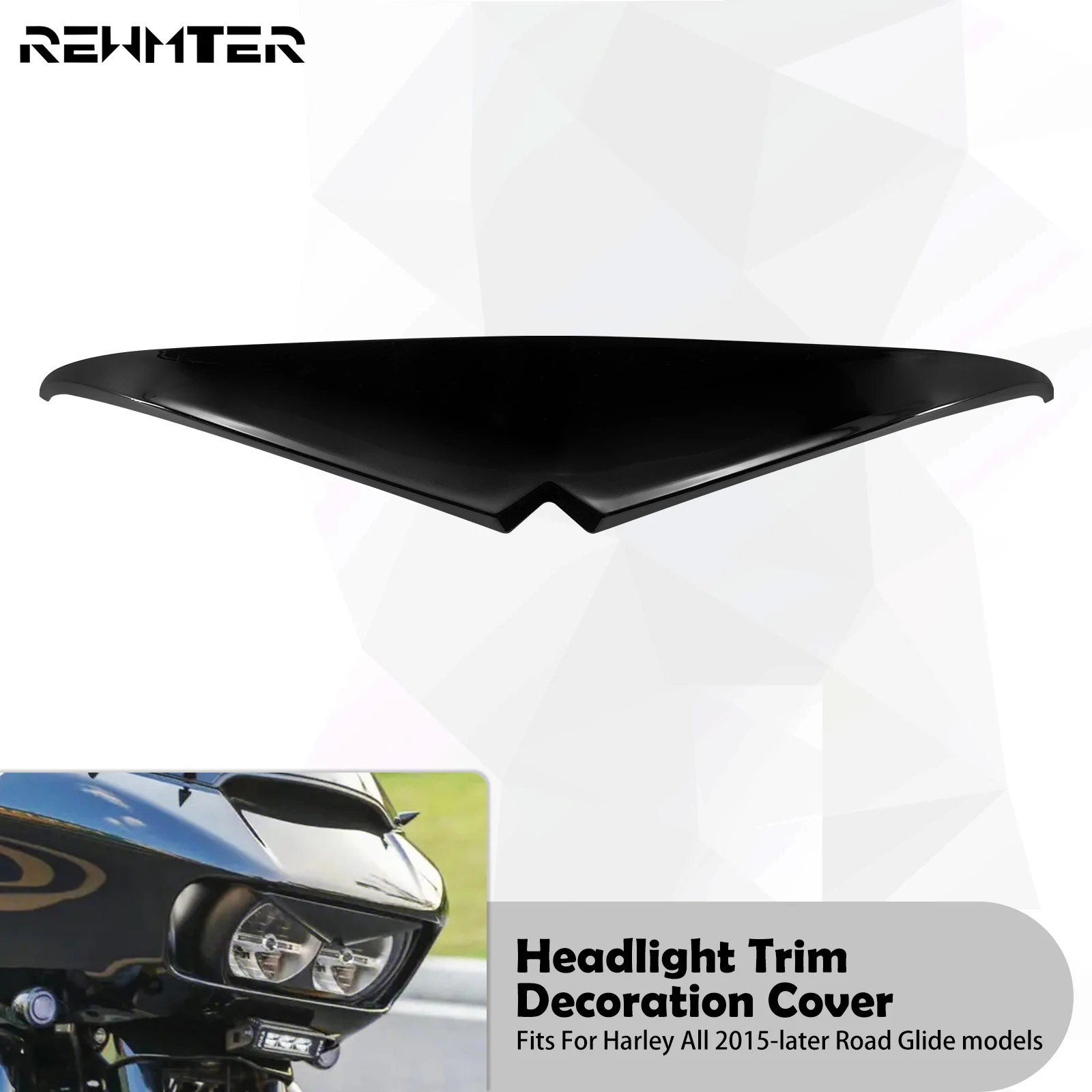 

Motorcycle Headlight Trim Cover For Harley Touring Road Glide Special 2015-2023 Headlamp Eyebrow Eyelid Upper Tip Visor Accent