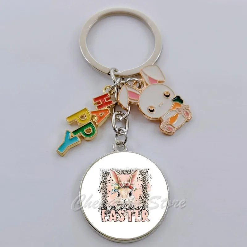 

Easter bunny keychain, cute enamel bunny, DIY keychain jewelry gift (15 pieces/pack)