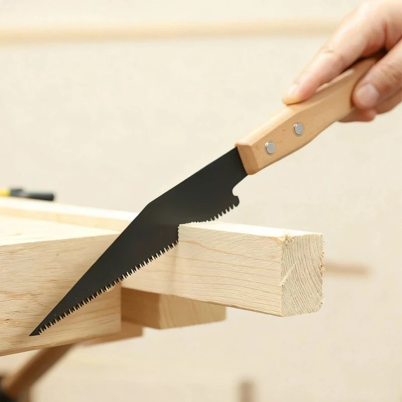Non-slip Wooden Handle Pull Foldable Saw Flush Cut Trim Saw for Handsaw Woodworking Cutting Tool Woodworking Folding Hand Saw