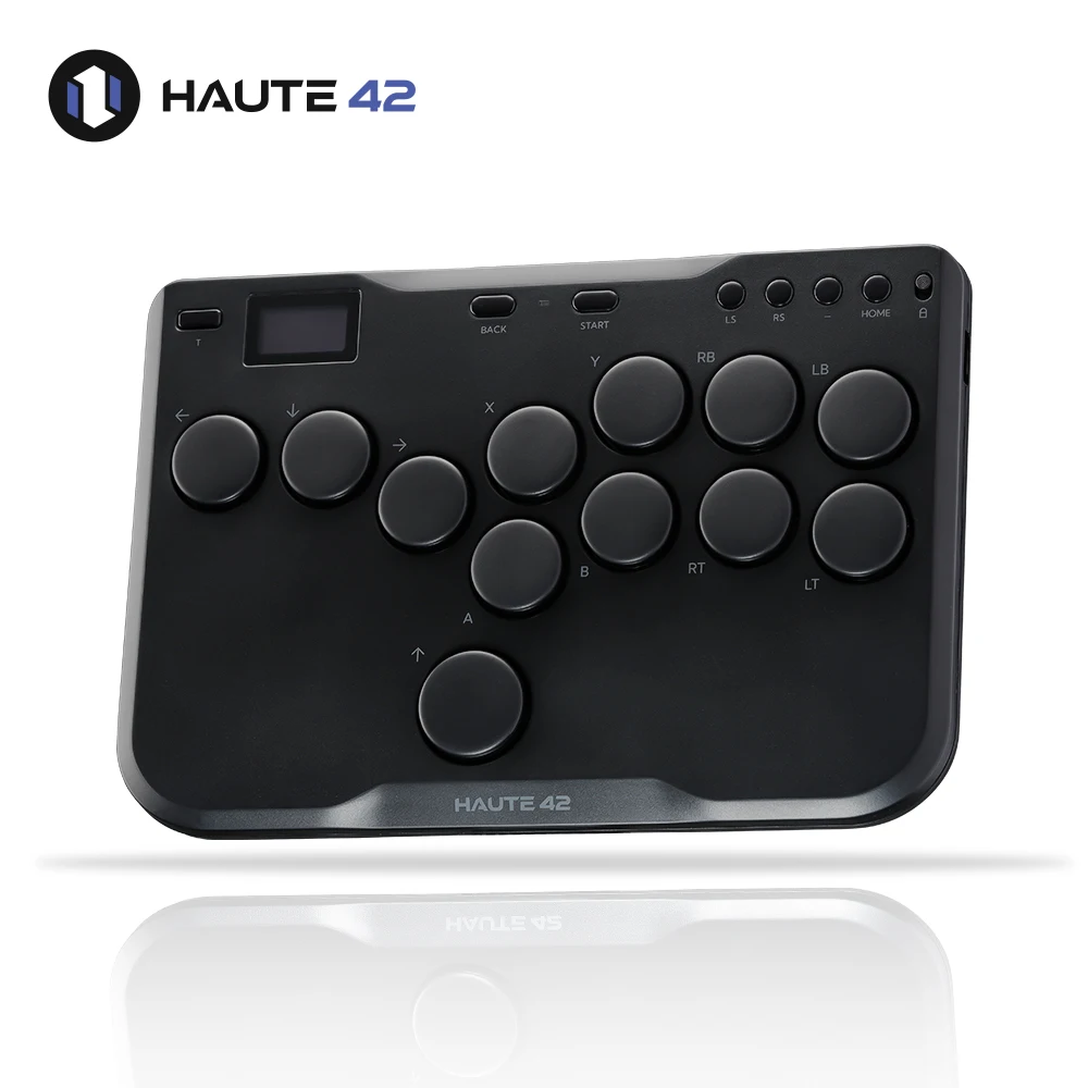 Haute42 وحدة تحكم صغيرة بدون عصا Hitbox Leverless ممر تحكم للكمبيوتر/PS4/PS5/التبديل لعبة القتال Hitbox Fightstick