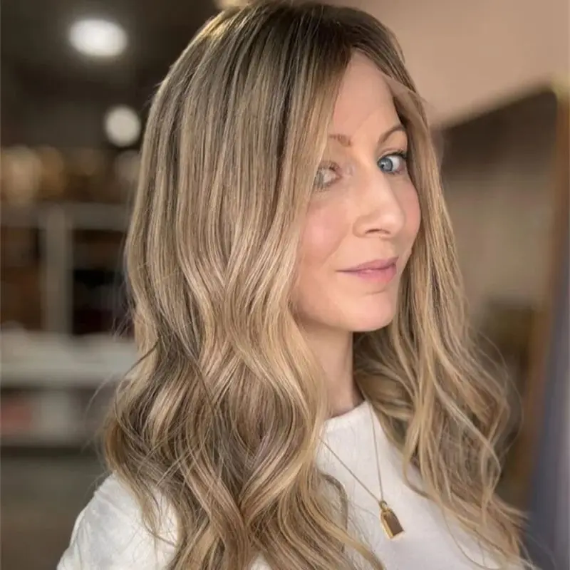 موجة طبيعية بوب 13x4 أومبير الكرمل شقراء الاصطناعية HD شفافة الدانتيل شعر مستعار أمامي عالية الكثافة واقعية شعري شعر مستعار للنساء #3