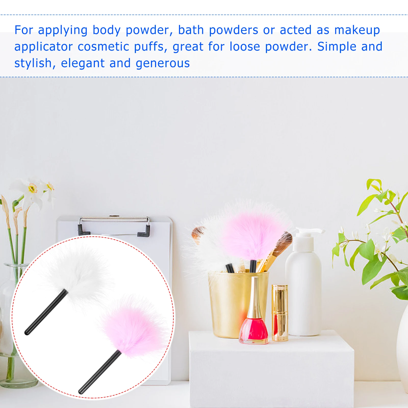 

2 Pcs Makeup Puff Even Application Powder Face Body Loose Mineral