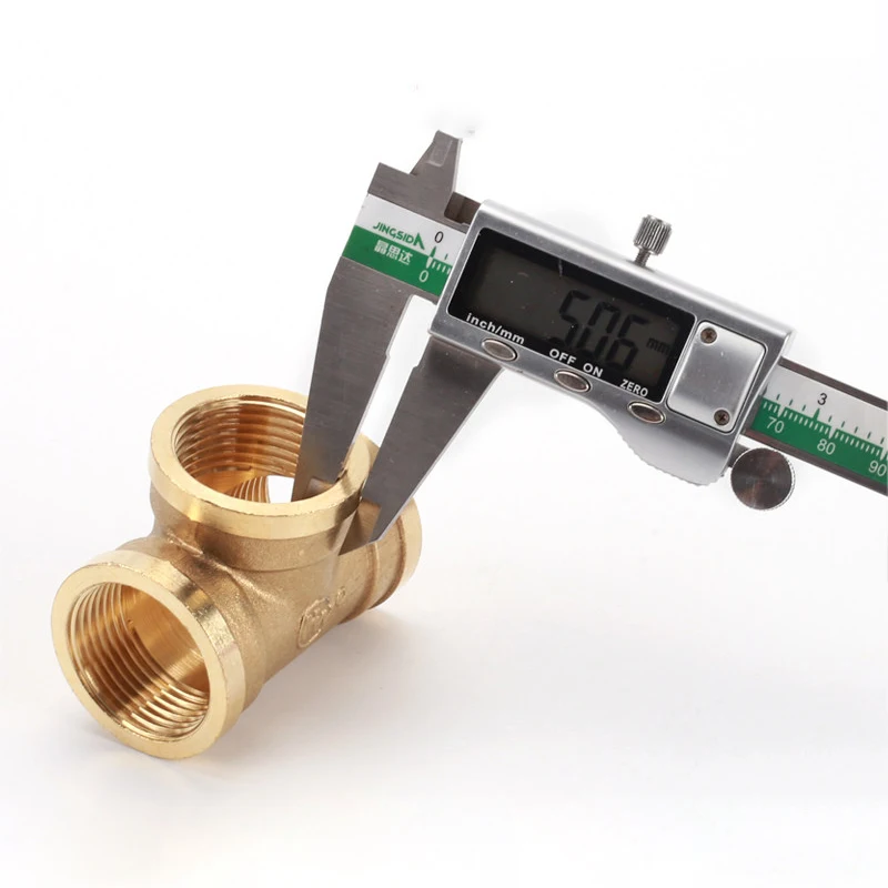 Pneumatic Plumbing Brass Pipe Fitting Male/Female Thread 20/25/32mm Tee Type Copper Fittings Water Oil Gas Adapter