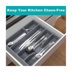 Drawer Kitchen Drawer Organizer Silverware Holder Utensil Organizer Cutlery Organizer Tray Plastic Flatware