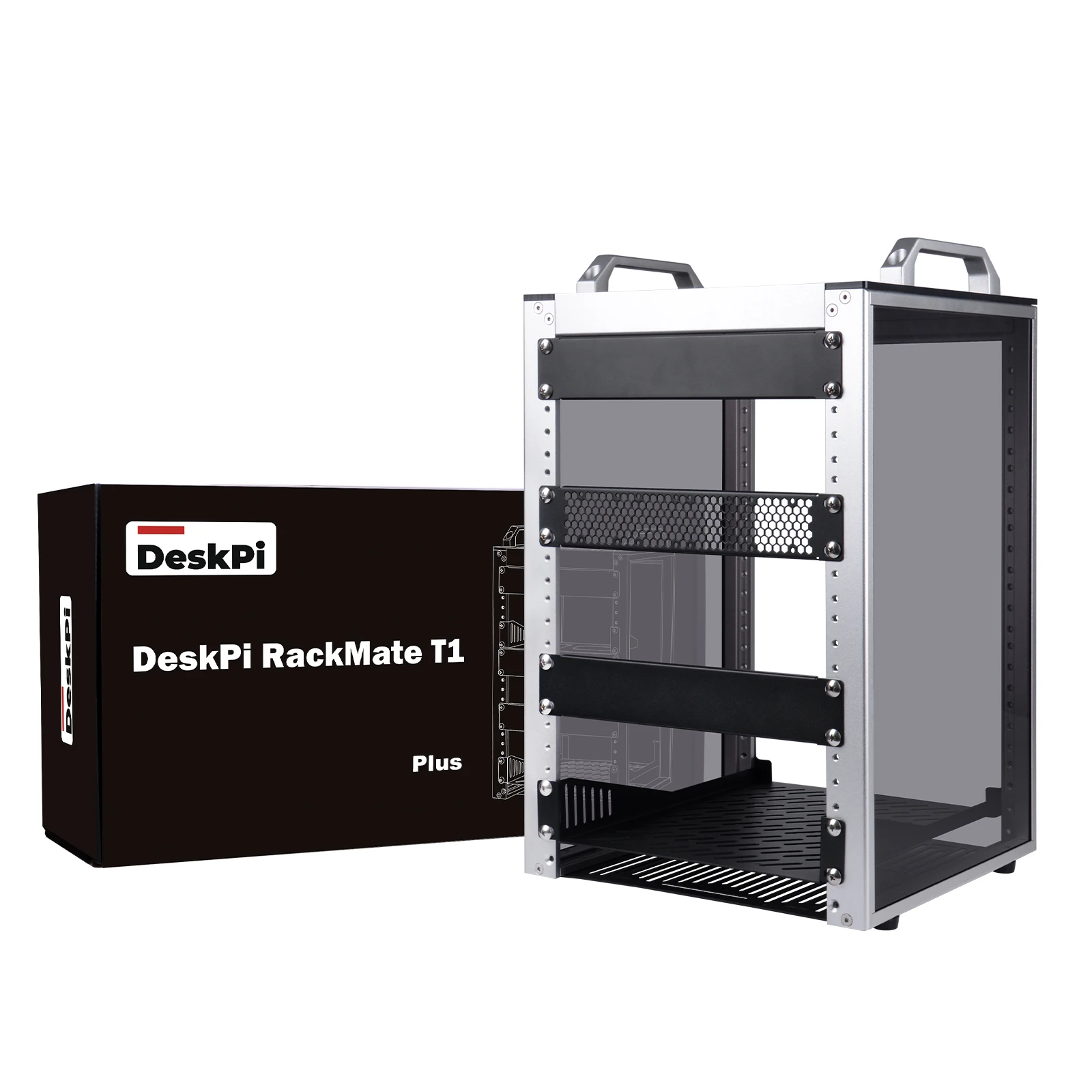 DeskPi RackMate T1-Plus, szafa serwerowa 8U do montażu w racku, 10-calowa, do sieci, serwerów, sprzętu audio i wideo — zdjęcie produktu 7