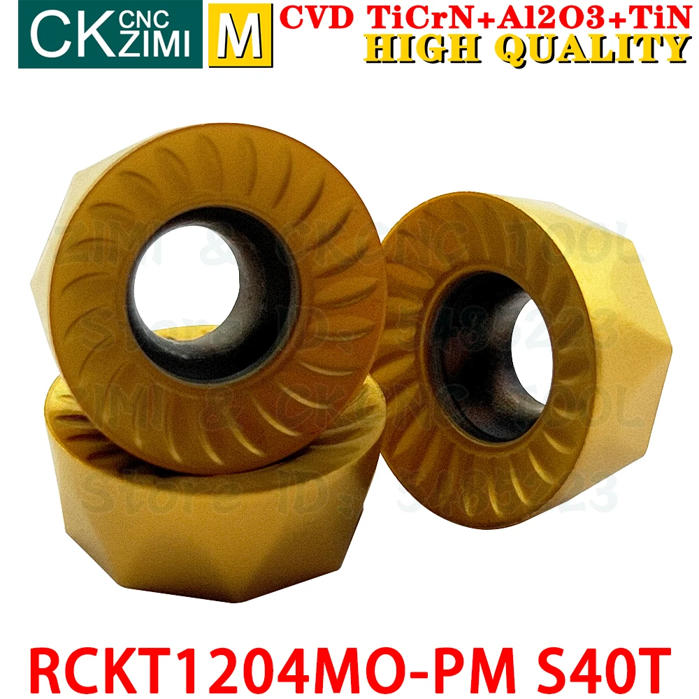 RCKT1204MO-PM S40T RCKT 1204 MO PM S40T カーバイドインサート正面フライス盤フライス盤フライス盤工具CNCステンレス鋼用金属旋盤工具