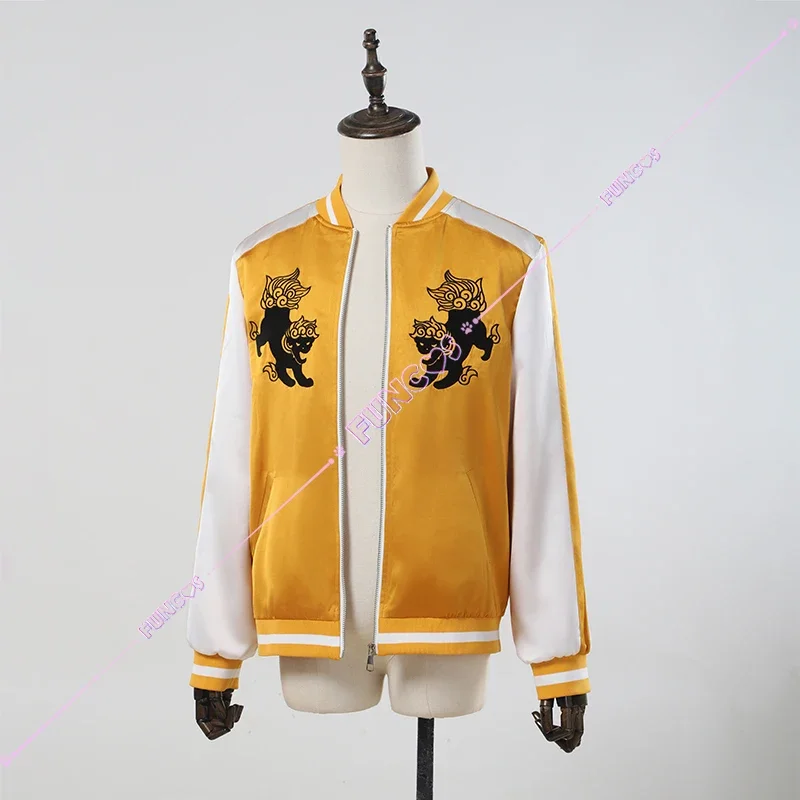 Anime WIND BREAKER Shishitoren Choji Tomiyama Cosplay Costume Yellow Coat Embroidery Togame Kota Sako Furin High School Uniform