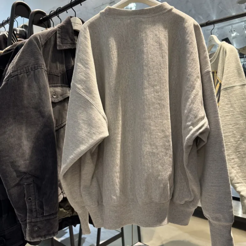 Oversized Men Women Winter Street Saint Sweatshirts High Quality Cotton Retro Washed Angel Print Letter Logo Round Neck Pullover
