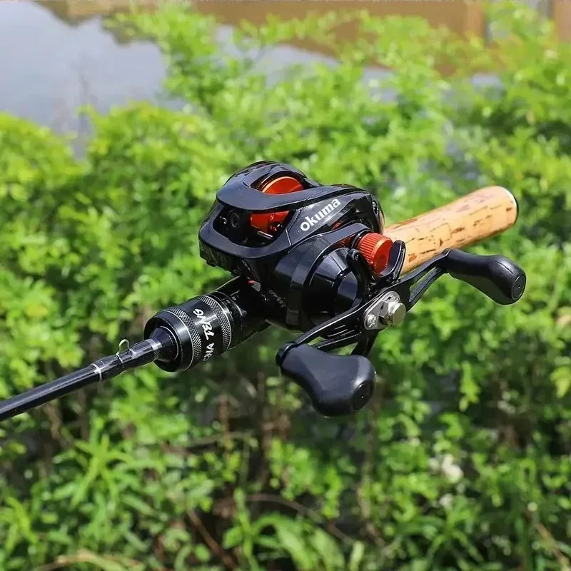 Okuma Baitcasting-Rolle, 6,3:1 Übersetzungsverhältnis, 12 kg maximale Bremskraft, Salzwasser-Baitcasting-Rolle mit kostenlosen polarisierten Angelbrillen, links und rechts – Detail 4
