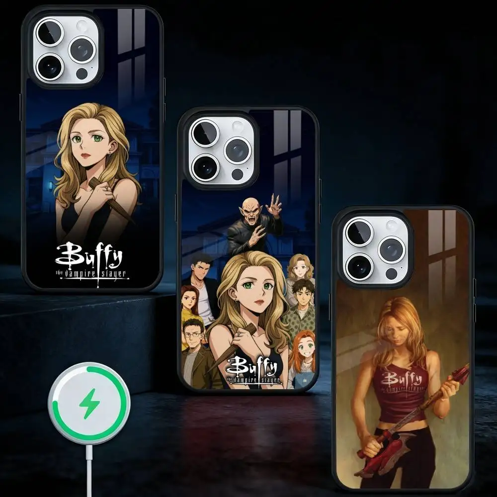 

TV B-Buffy The V-Vampire Slayer Phone Case For iPhone17,16,15,14,13 Plus,Pro Max Magnetic For Magsafe Wireless Charging