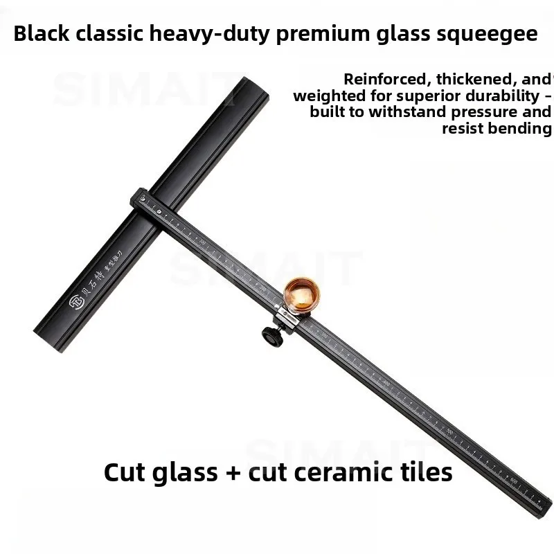 T-Type Manual Tile Cutter, Heavy-Duty Aluminum Alloy Hand Tool for Ceramic Floor & Glass Cutting