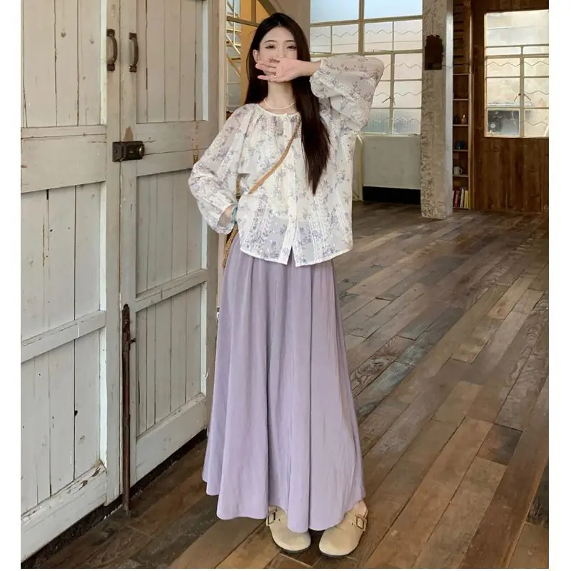 النمط الصيني ربيع الخريف مطبوعة قميص أنيق الأرجواني بيبي دول بأكمام طويلة ملابس الصين بلايز سترة امرأة بلوزة الحديثة #2