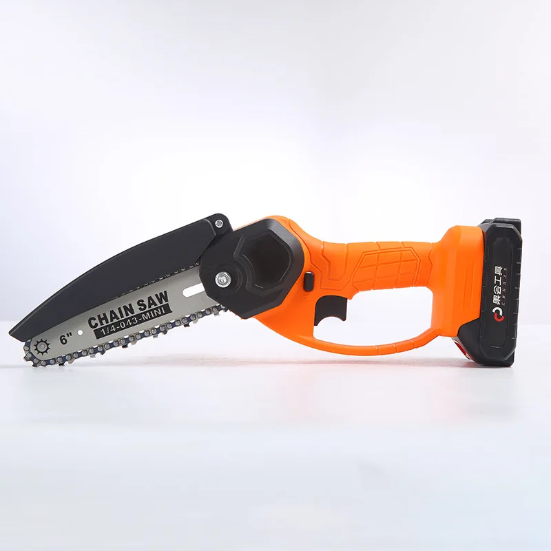 Rechargeable household small portable lithium electric logging saw outdoor electric data electric chain saw  power tools