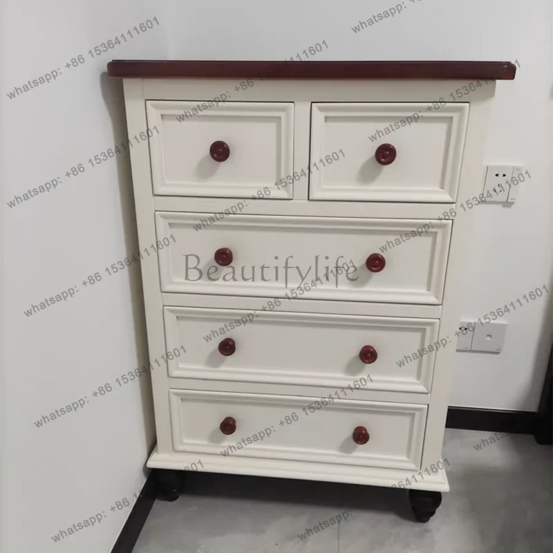 

Solid wood chest of drawers American storage storage chest of drawers customized