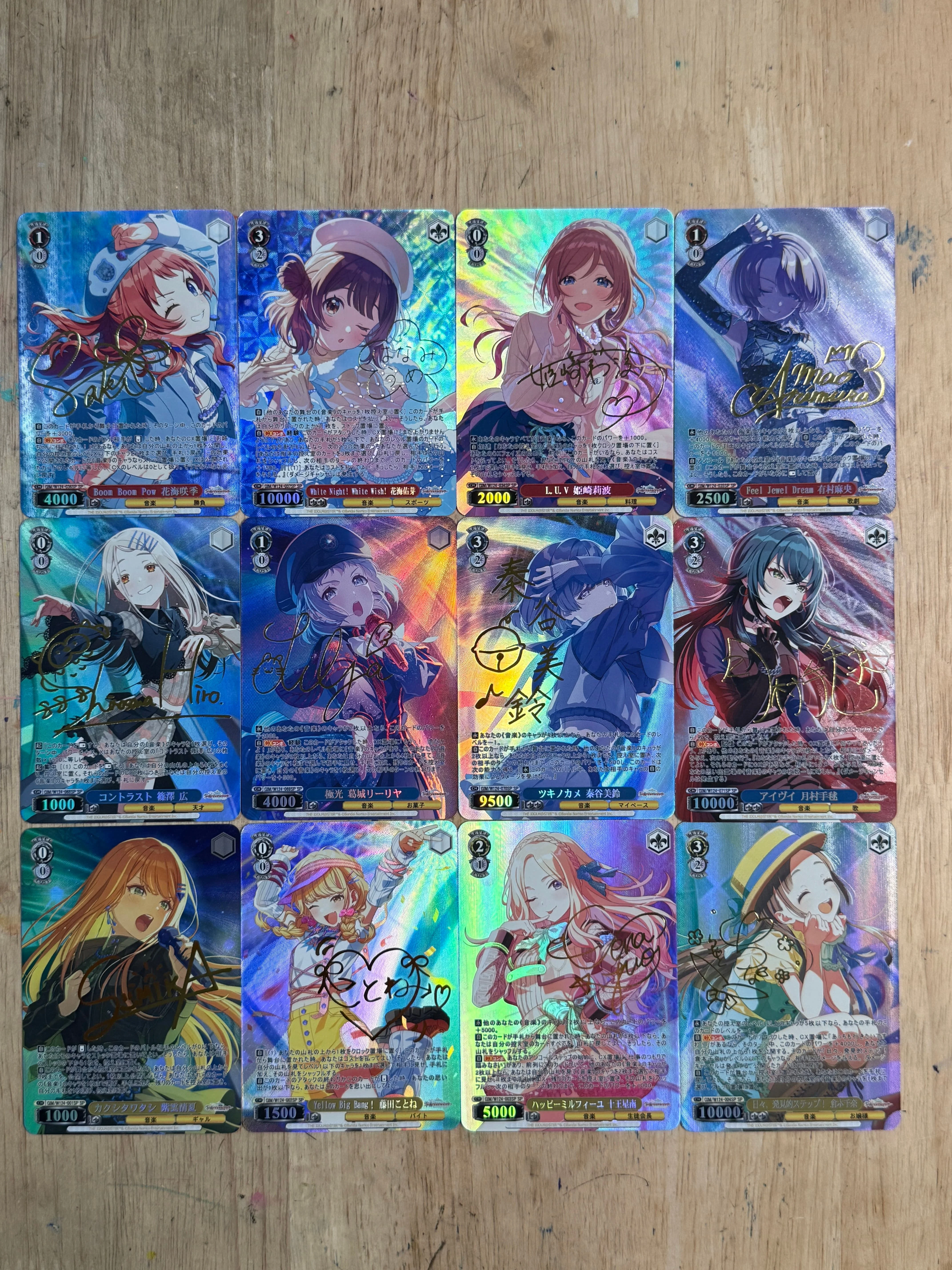 

12pcs/set THE IDOLM@STER Diy Self Control Collect Signature Trading Flash Card Anime Cartoon Gift