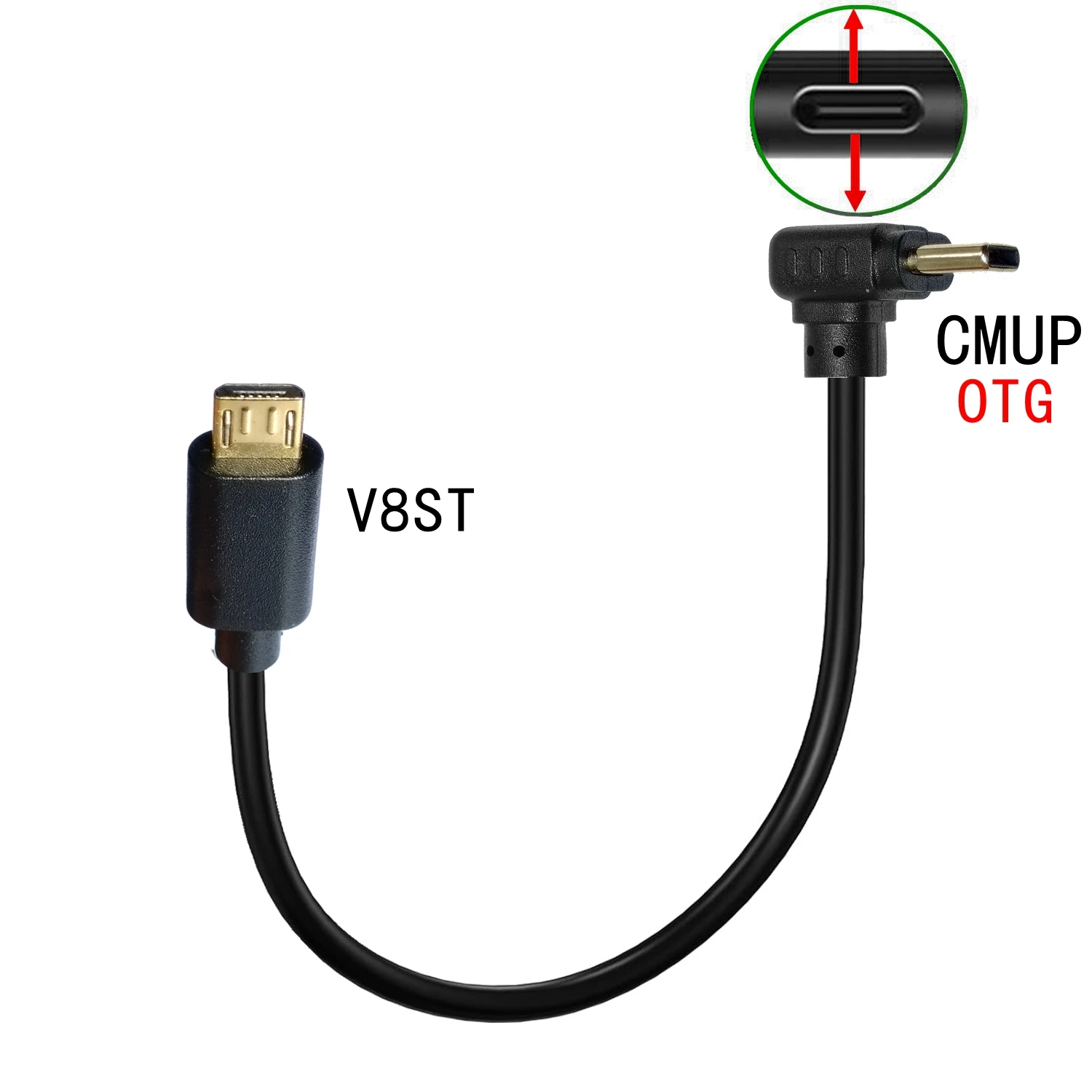 Kabel Micro Mini USB 3,1 męski a męski, adapter de datos OTG, kabel de carga 25 cm,, USB 2,0 type-C