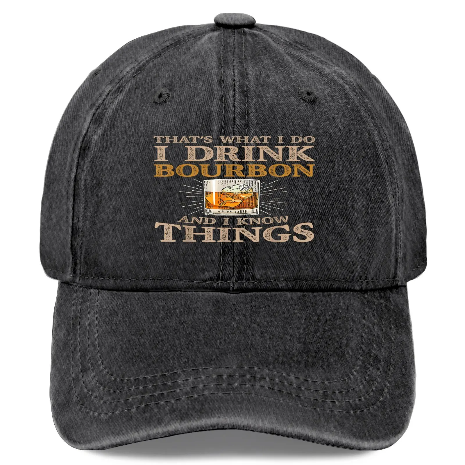 That'S What I Do I Drink Bourbons And I Know, Things trucker hat Vintage Cotton Washed Baseball Caps