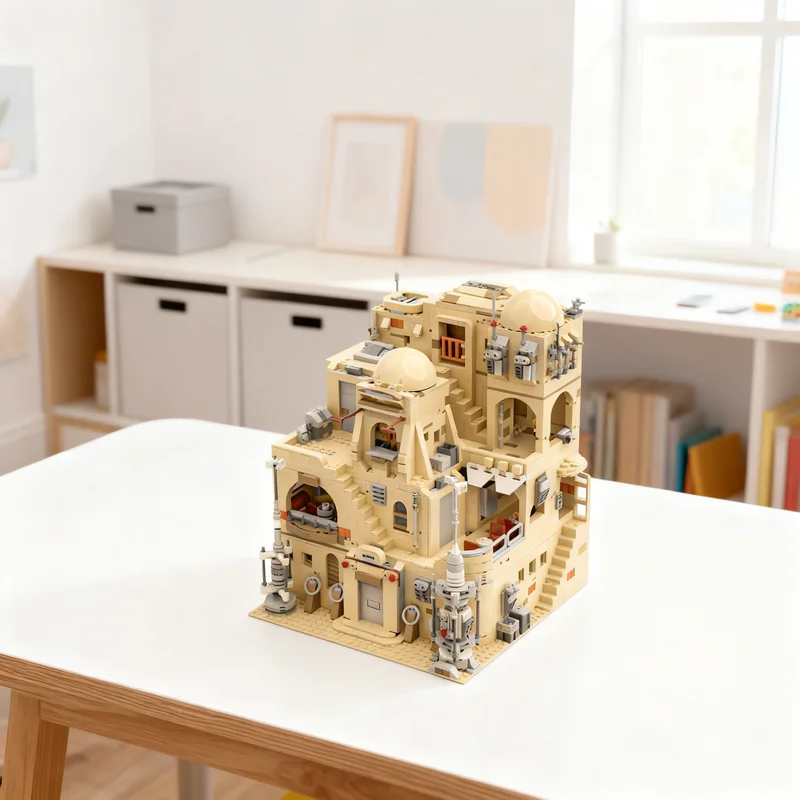 2485PCS MOC Interstellar Exploration Vehicle Model Futuristic Desk Showcase Collector Assembly Brick Detailed Display Toy Gift