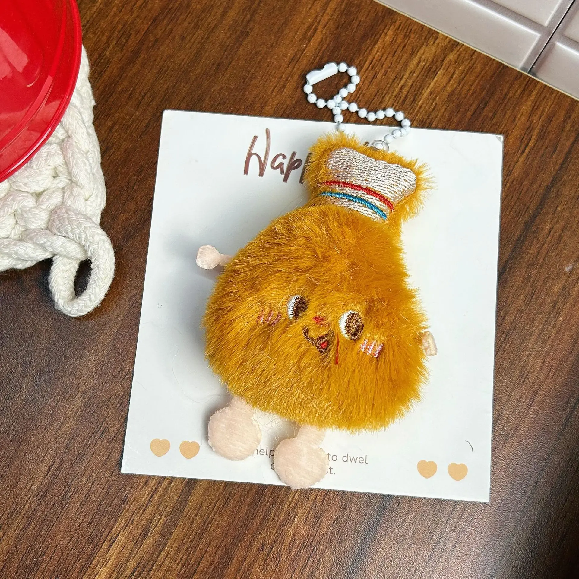 Ins Japans eten spelen kip been frietjes hamburger toast hanger rugzak paar modellen pluche gevuld schattig voedsel pop speelgoed cadeau