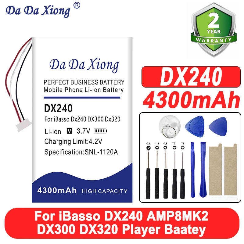 Brand New 4300mAh For iBasso DX240 AMP8MK2 DX320 Player Baatey +Tools