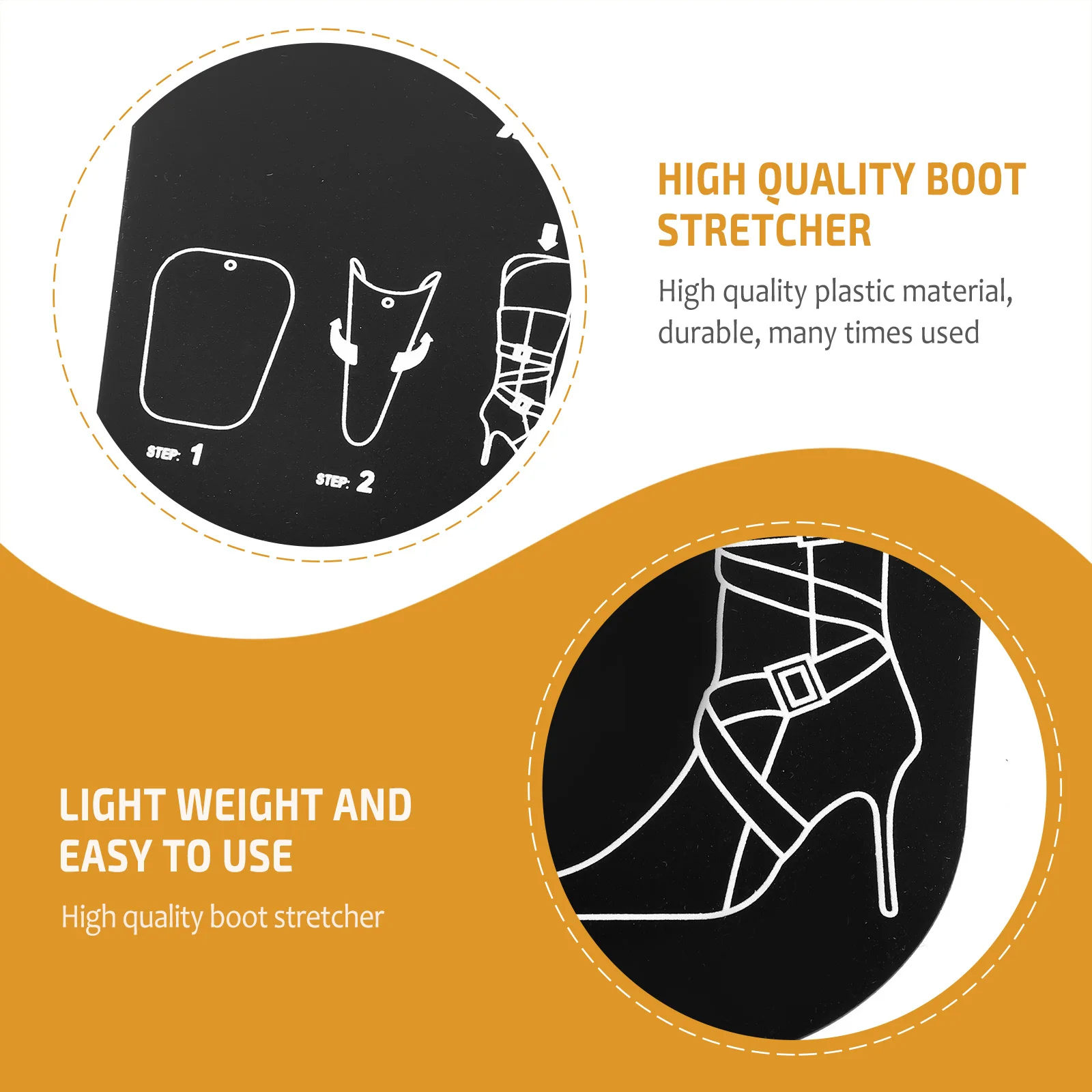 

8 Pcs Premium Boots Shaping Bracket Plastic Long Boots Bracket Reusable Elastic Brace Storage Thigh High Supports