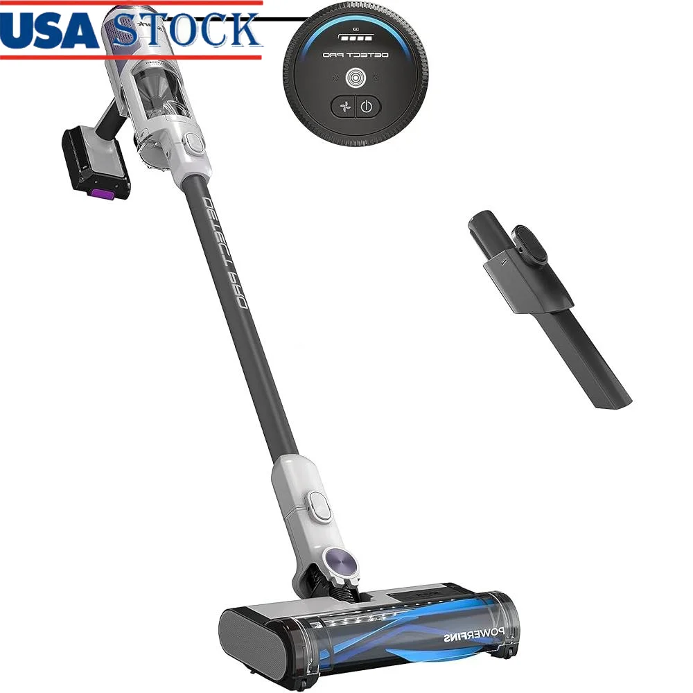 

Cordless Vacuum Cleaner with PowerFins Brushroll Deep Cleaning HEPA Filtration Lightweight Stick Handheld 2-in-1 Self Cleaning