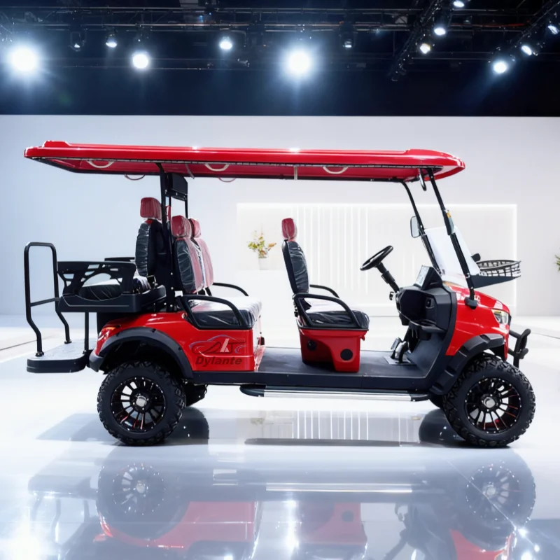 

Самая продаваемая в Америке 6-местная классическая электрическая тележка для гольфа мощностью 4000 Вт Внедорожник для личного отдыха и курсов на открытом воздухе