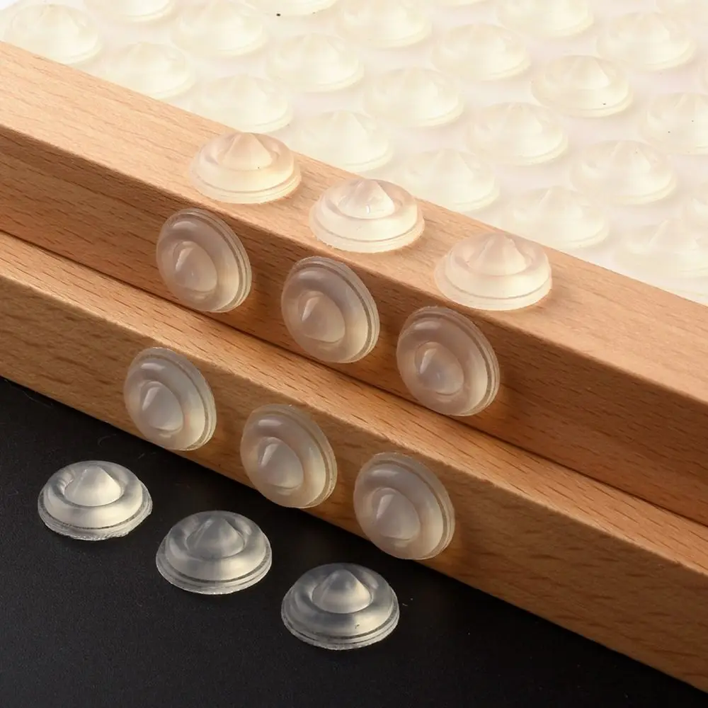 50Pcs/Sheet Rubber Silicone Anti-collision Particle Self Adhesive Door Cabinet Toilet Drawer Furnitures Bumper Pad Protective
