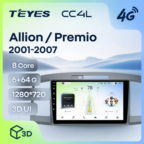 TEYES CC4L For Toyota Allion Premio T240 2001 - 2007 Car Radio Multimedia Video Player Navigation stereo GPS No 2din 2 din dvd