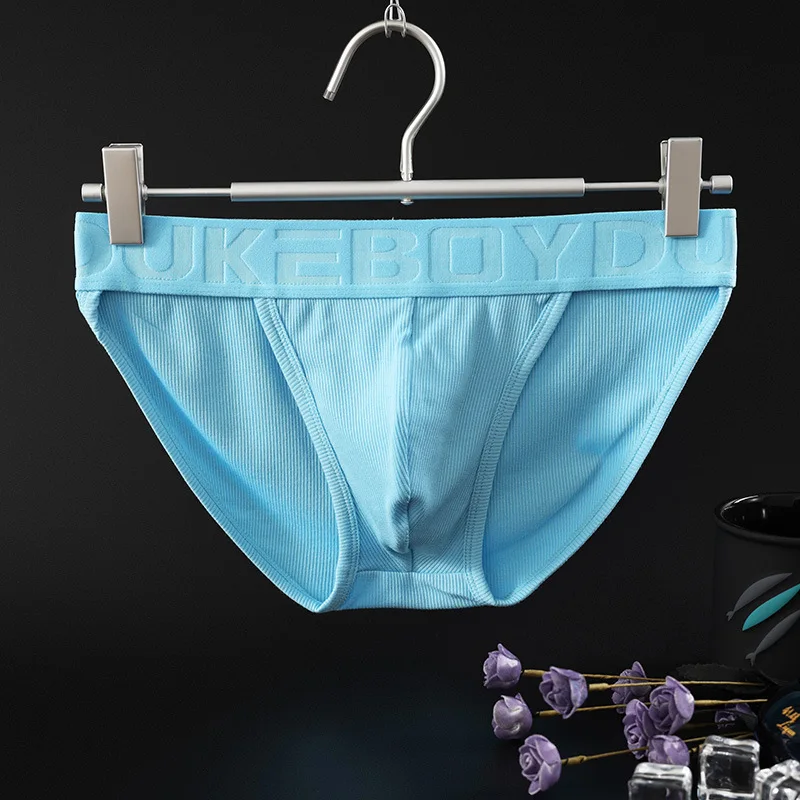 

New men's underwear briefs boys mid-waist threaded high-fork underwear sexy big pocket pants elastic crotch underpants