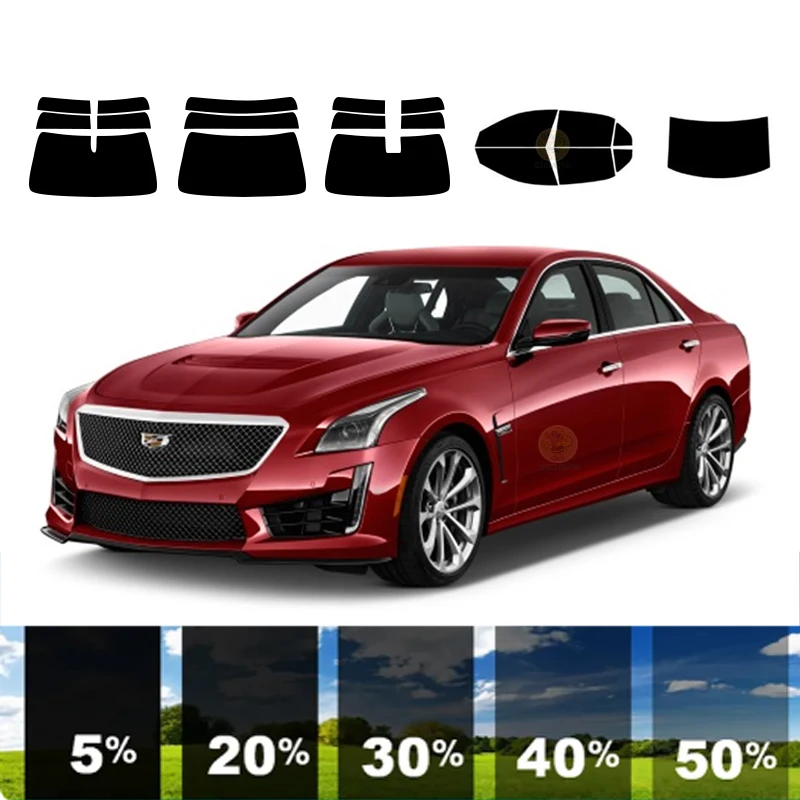 

precut Removable Window Tint Film For Car 100% UVR 5%-70%VLT Heat Insulation Carbon ﻿For CADILLAC CTS 4 DR SEDAN 2014-2019