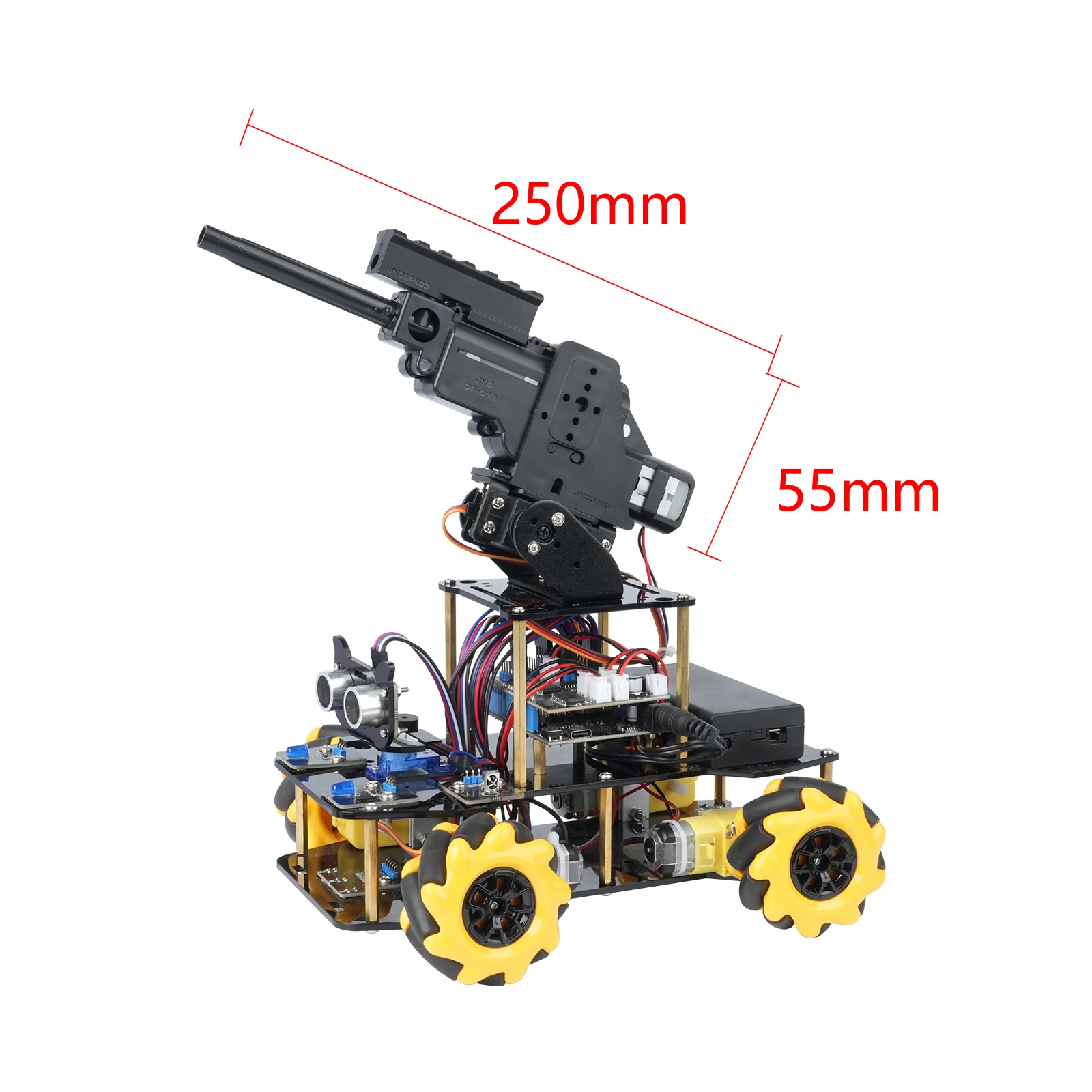 ACEBOTT ESP32 Mecanum 4WD Robot Car dla Arduino Python Zestaw Robota Samochodowego Inteligentny Projekt DIY Zestaw do Programowania STEM — zdjęcie produktu 7