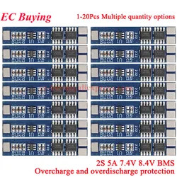 2S 5A 7.4V/8.4V 18650 Lithium Battery Charger Board BMS PCM For Li-ion Lipo Cell Pack Over Charge-Discharge Charging Module