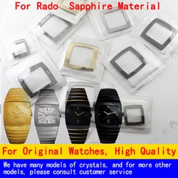 Sapphire Watch Glass Silver Diamond Series Turtle Back Wine Barrel for Rado 156.0723.3 129.0724.3 318.0726.3  318.0722.3