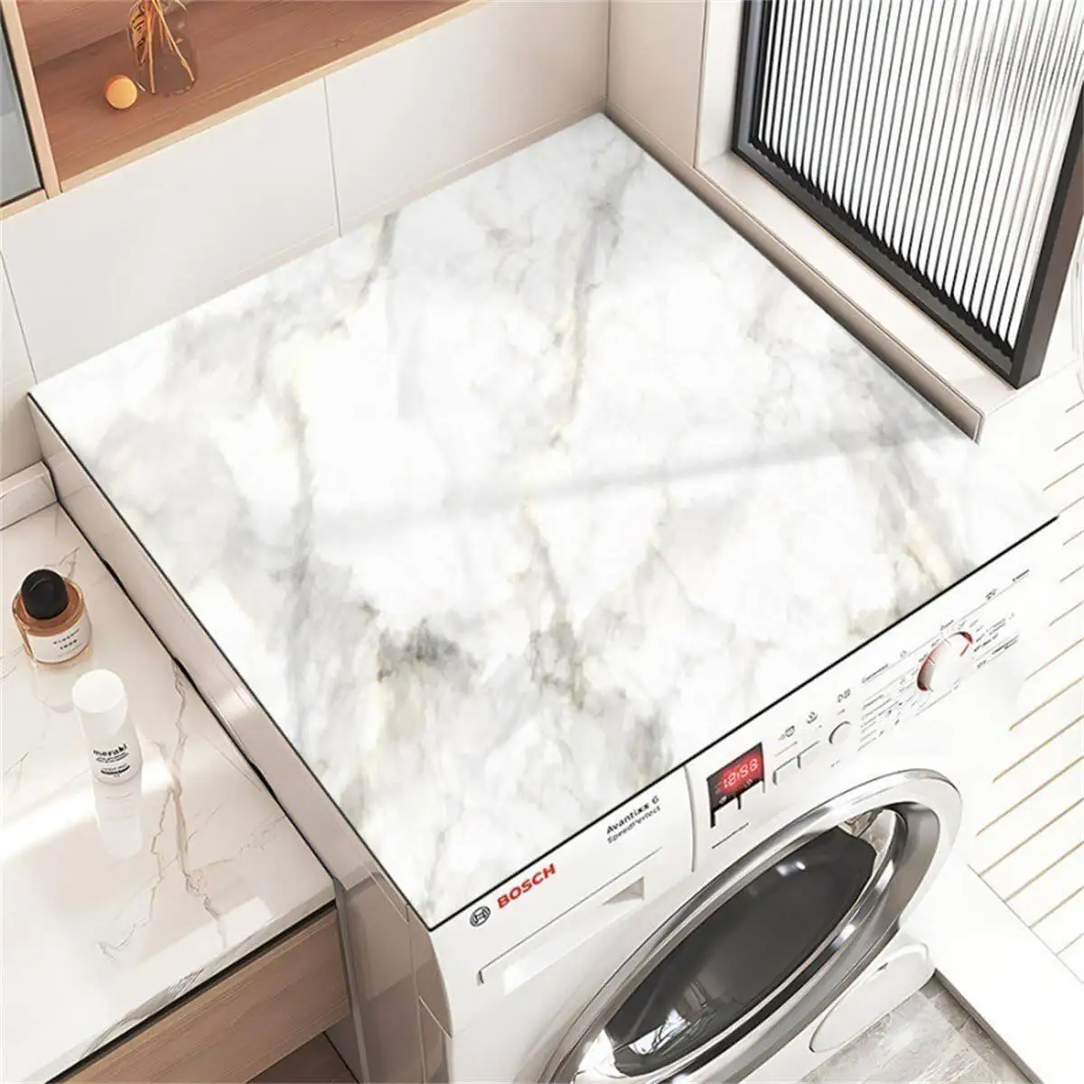 Marble Texture Non-slip Mat Simple Washing Machine Tabletop Non-slip Mat Diatom Mud Absorbent Table Mat Tableware Drain Pad