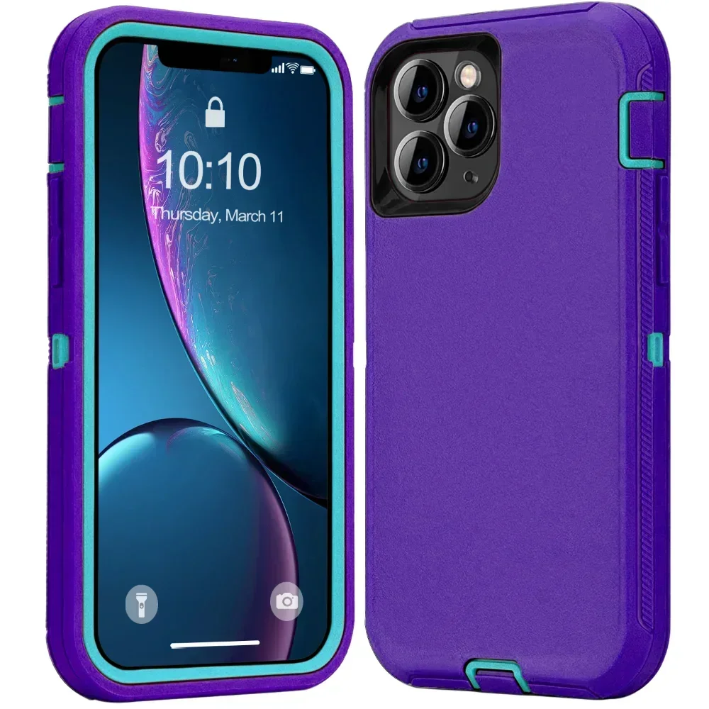Hybrid Heavy Duty ArmorFür IPhone 16 15 14 13 12 11 Pro Max 7 8 Plus 3IN1 Ott Case Box Hard Protector stoßfeste Abdeckung